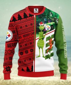 Pittsburgh Steelers Grinch & Scooby Doo Xmas Ugly Christmas Sweater Best Christmas Gift Ideas