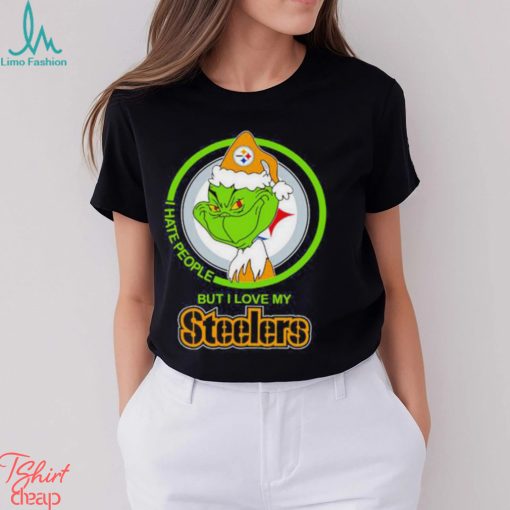 Pittsburgh Steelers I Hate People But I Love My Steeler Grinch Shirt