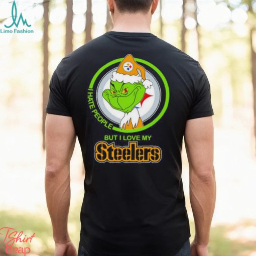 Pittsburgh Steelers I Hate People But I Love My Steeler Grinch Shirt