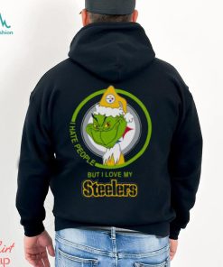 Pittsburgh Steelers NFL Christmas Grinch I Hate People But I Love My Favorite Football Team T Shirt