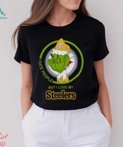 Pittsburgh Steelers NFL Christmas Grinch I Hate People But I Love My Favorite Football Team T Shirt