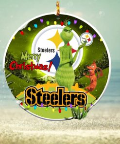 Pittsburgh Steelers NFL Funny Grinch Christmas Ornaments