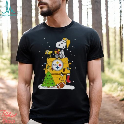 Pittsburgh Steelers Snoopy And Woodstock Christmas Shirt