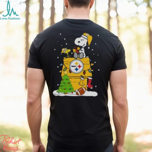 Pittsburgh Steelers Snoopy And Woodstock Christmas Shirt