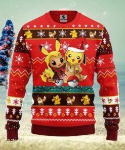 Pokemon Cute Noel Mc Ugly Christmas Sweater 3D Gift For Men And Women Red