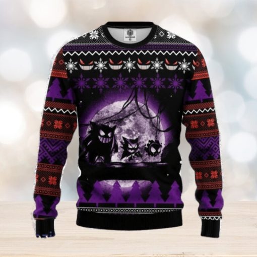 Pokemon Ghost Ugly Christmas Sweater 3D Gift For Men And Women