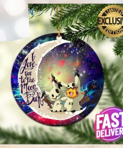 Pokemon Pikachu Horror 3 Love You To The Moon Galaxy Ornament – Christmas Decorations