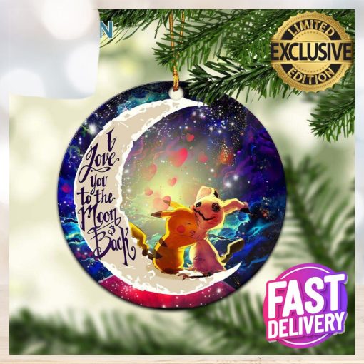Pokemon Pikachu Horror Love You To The Moon Galaxy Circle Ornament – Christmas Decorations