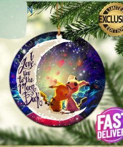 Pokemon Pikachu Horror Love You To The Moon Galaxy Circle Ornament – Christmas Decorations