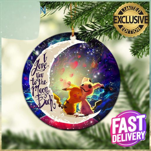 Pokemon Pikachu Horror Love You To The Moon Galaxy Circle Ornament – Christmas Decorations
