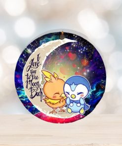 Pokemon Torchic Piplup Love You To The Moon And Back Galaxy 2023 Holiday Custom Name Christmas Decorations Ornament