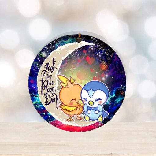 Pokemon Torchic Piplup Love You To The Moon And Back Galaxy 2023 Holiday Custom Name Christmas Decorations Ornament