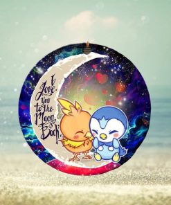 Pokemon Torchic Piplup Love You To The Moon And Back Galaxy 2023 Holiday Custom Name Christmas Decorations Ornament