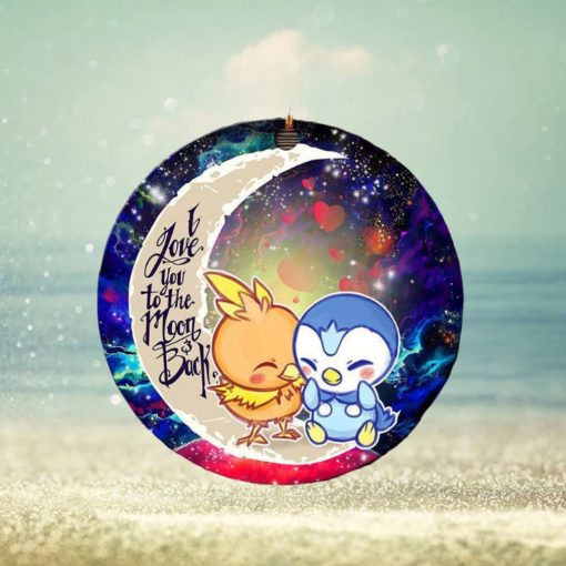 Pokemon Torchic Piplup Love You To The Moon And Back Galaxy 2023 Holiday Custom Name Christmas Decorations Ornament