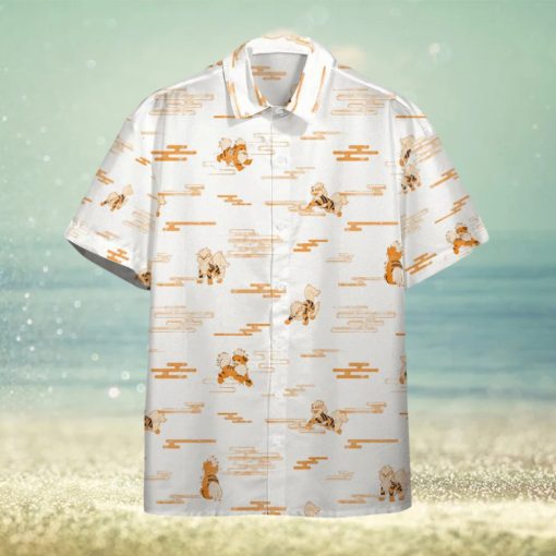 Pokemon Trendy Hawaiian Shirt Arcanine Evolution White Hawaii Shirt Pokemon Aloha Shirt