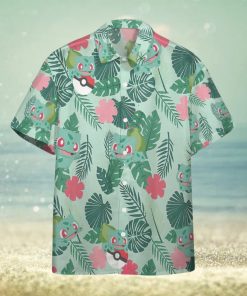 Pokemon Trendy Hawaiian Shirt Bulbasaur Tropical Green Hawaii Shirt Pokemon Aloha Shirt