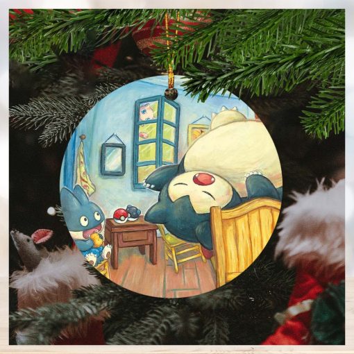 Pokemon x Van Gogh Museum Snorlax Art Inspired By Van Gogh Christmas Tree Decorations Ornament