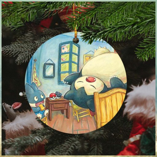 Pokemon x Van Gogh Museum Snorlax Art Inspired By Van Gogh Christmas Tree Decorations Ornament