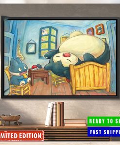 Pokemon x Van Gogh Museum Snorlax Art Inspired By Van Gogh Home Decor Poster Canvas