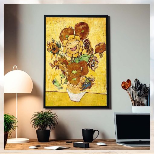 Pokemon x Van Gogh Museum Sunflora Art Inspired By Van Gogh Home Decor Poster Canvas