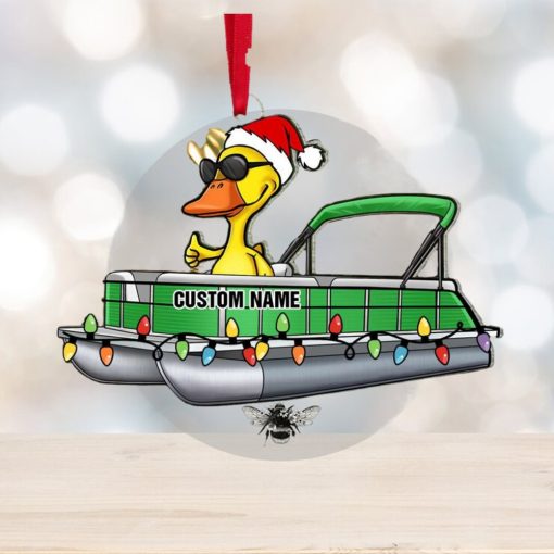 Pontoon Duck Jolly Holiday Ornament