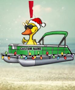 Pontoon Duck Jolly Holiday Ornament