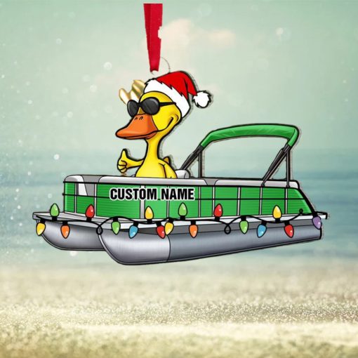 Pontoon Duck Jolly Holiday Ornament