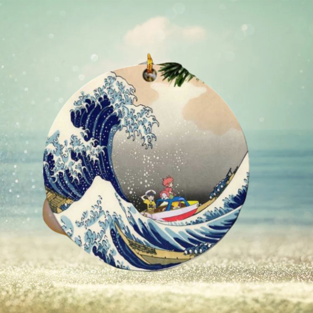 Ponyo On The Cliff By The Sea The Great Wave Japan Perfect Gift For Holiday Ornament Ponyo On The Cliff By The Sea The Great Wave Japan Perfect Gift For Holiday Ornament