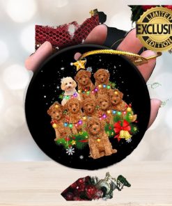 Poodle Christmas Tree Lights 2023 Holiday Gifts Custom Name For Dog Lovers Christmas Decorations Ornament