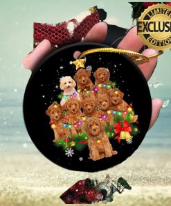 Poodle Christmas Tree Lights 2023 Holiday Gifts Custom Name For Dog Lovers Christmas Decorations Ornament
