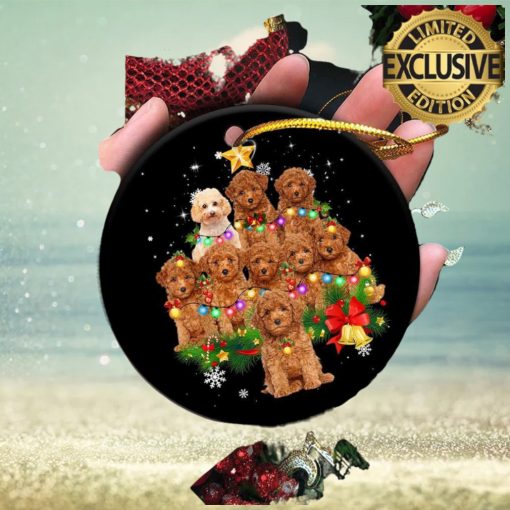Poodle Christmas Tree Lights 2023 Holiday Gifts Custom Name For Dog Lovers Christmas Decorations Ornament