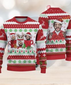 Post Malone Woolen Christmas Sweater, Funny Womens Christmas Sweater