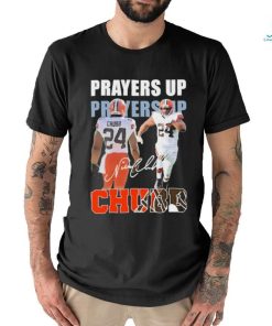 Prayers up Nick Chubb signature t shirt