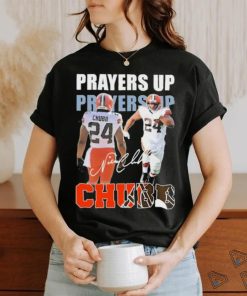 Prayers up Nick Chubb signature t shirt