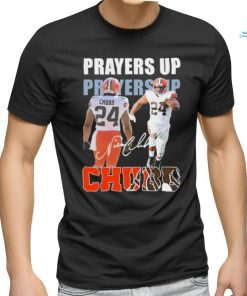 Prayers up Nick Chubb signature t shirt