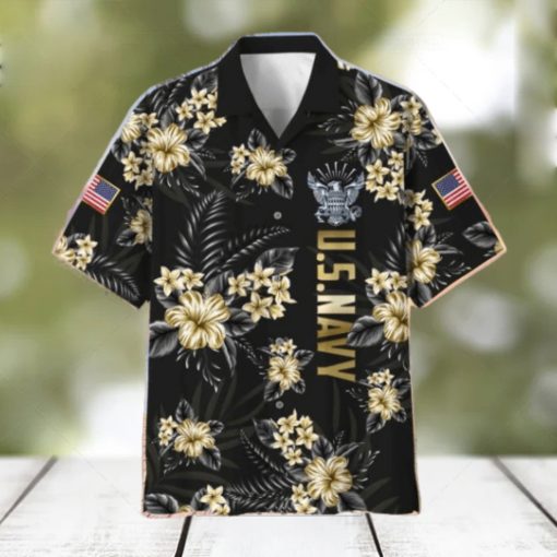 Proudly Served Beach US Navy Hawaiian Shirt Veteran