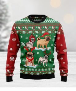 Pug Snow Day Ugly Christmas Sweater