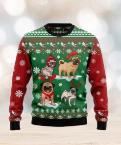 Pug Snow Day Ugly Christmas Sweater