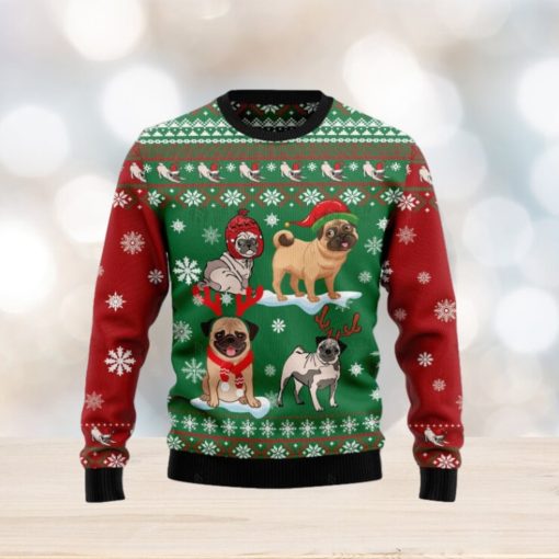 Pug Snow Day Ugly Christmas Sweater