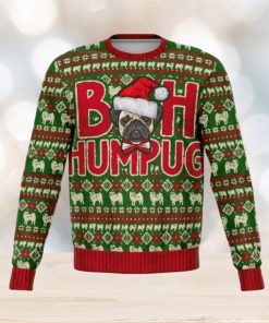 Pug Ugly Christmas Sweater, Pugs Dog Bah Humpug Funny