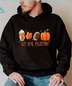 Pumpkin Spice Football Tis The Season Fall Thanksgiving T-Shirt