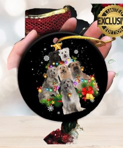 Pyrenean Sheepdog Christmas Tree Lights 2023 Holiday Gifts Custom Name For Dog Lovers Christmas Decorations Ornament