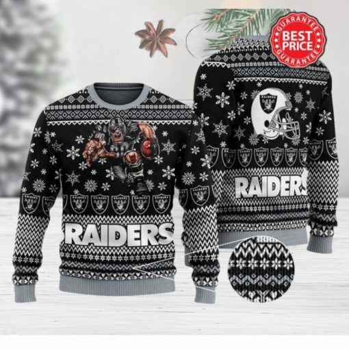 RAIDERS FOOTBALL ALL OVER PRINT UGLY CHRISTMAS SWEATER