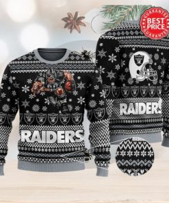 RAIDERS FOOTBALL ALL OVER PRINT UGLY CHRISTMAS SWEATER