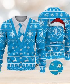 St Louis Blues Ugly Christmas Sweater Snowflakes Santa Hat Logo