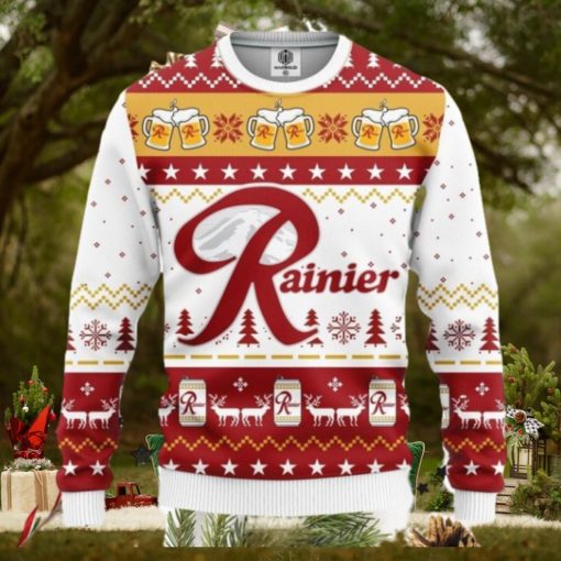 Rainier Beer Ugly Christmas Sweater