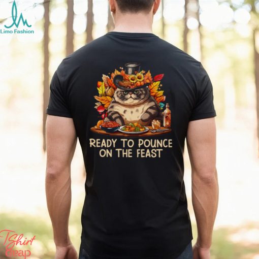 Ready To Pounce On The Feast   Thanksgiving Cat Classic T Shirt