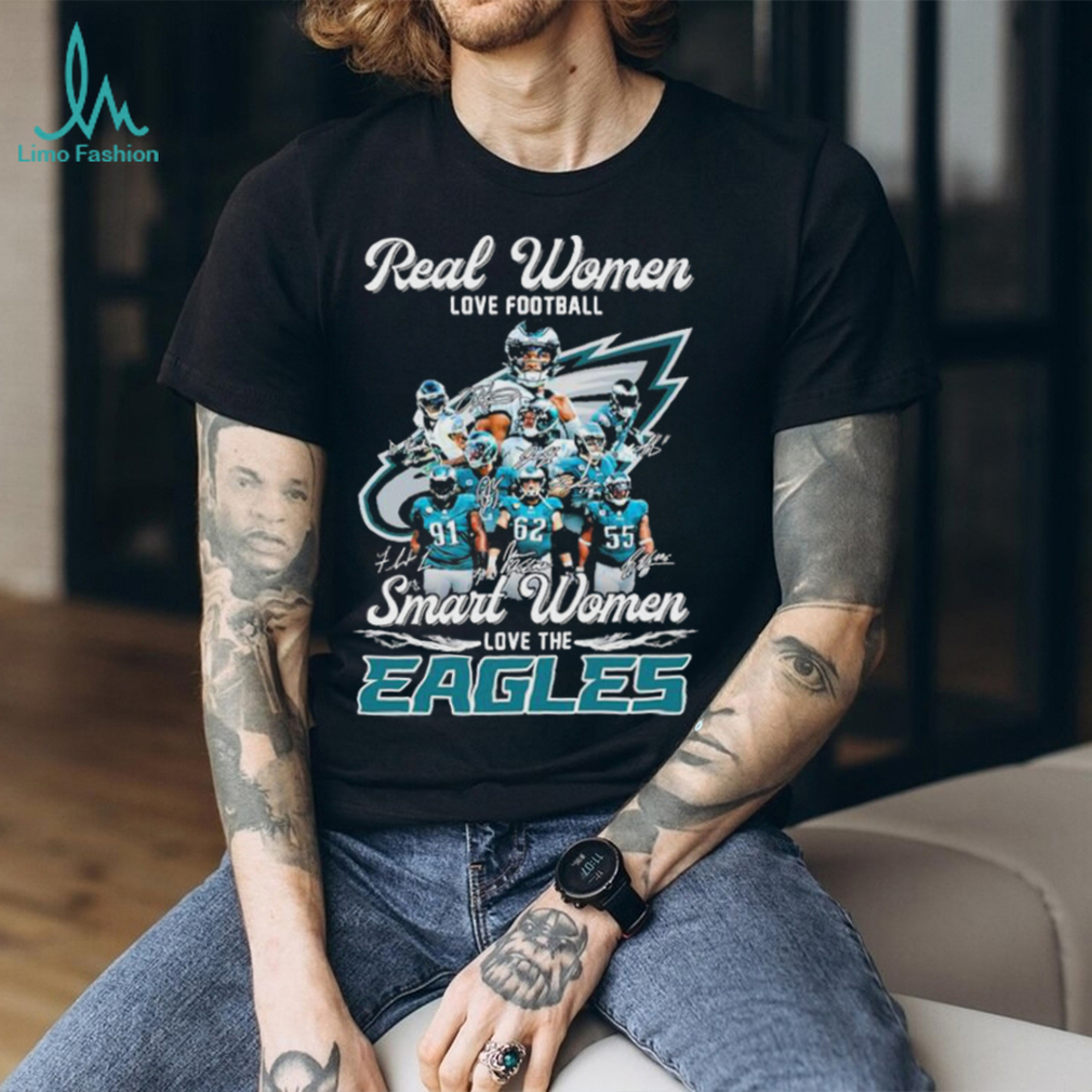 Real Women love Football Smart Women love the Philadelphia Eagles  Signatures 2023 Shirt - Limotees