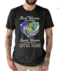 Real Women love football smart Women love the Notre Dame Mascot heart diamond shirt
