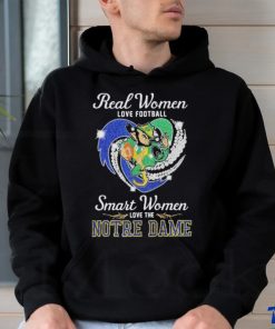 Real Women love football smart Women love the Notre Dame Mascot heart diamond shirt